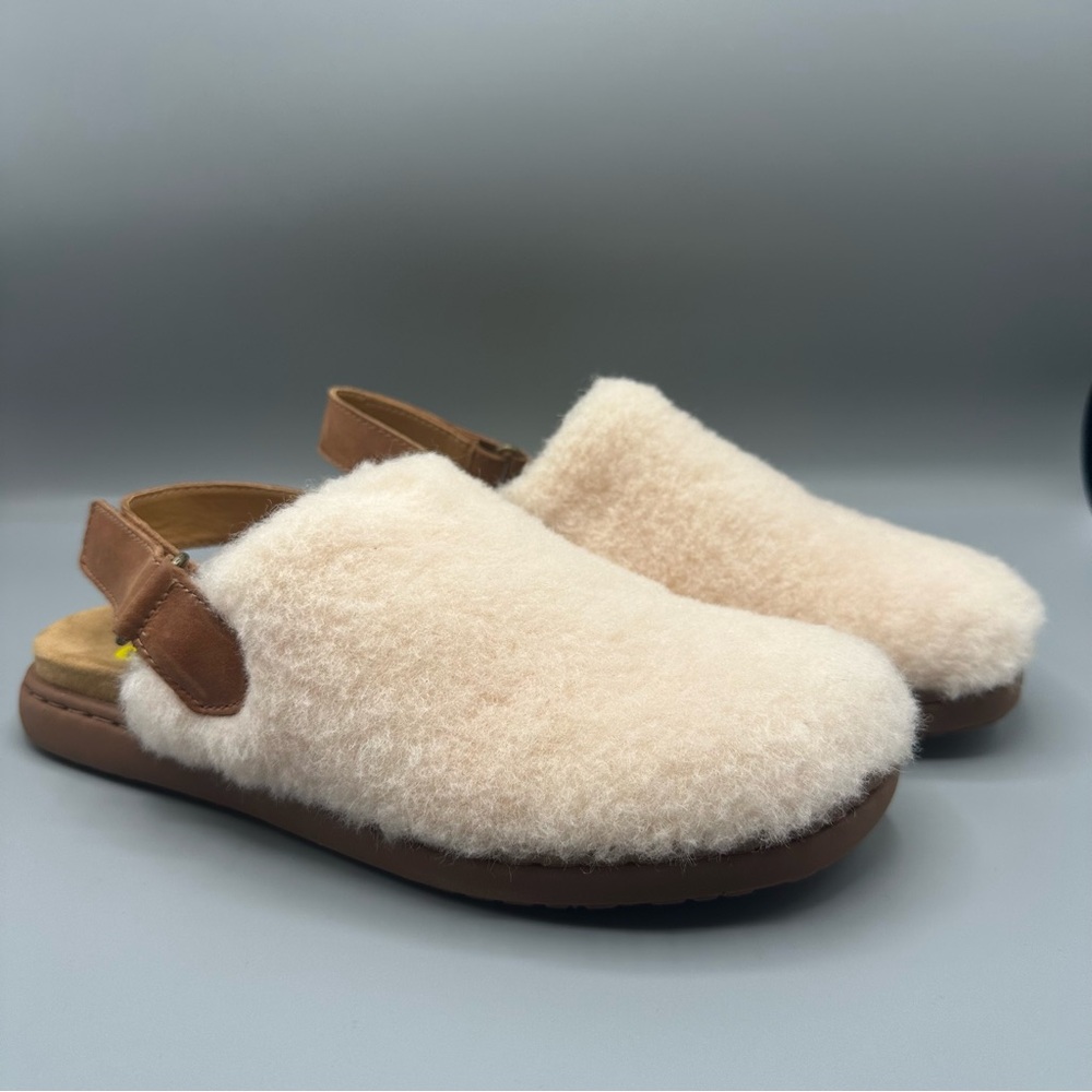 Born Handcrafted Shearling Mules Flats Casual Slingback Shoe Slippers Clog Sz 9 - Picture 3 of 9